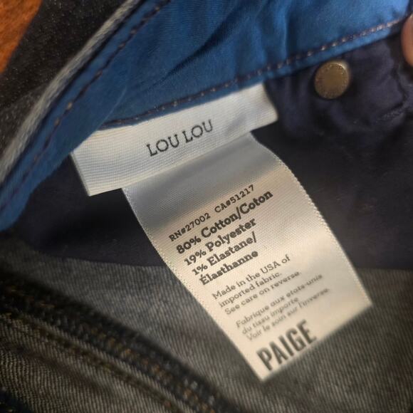 Paige Lou Lou Mid-Rise Dark Wash Flare Jeans - Size 26 - Picture 9 of 9